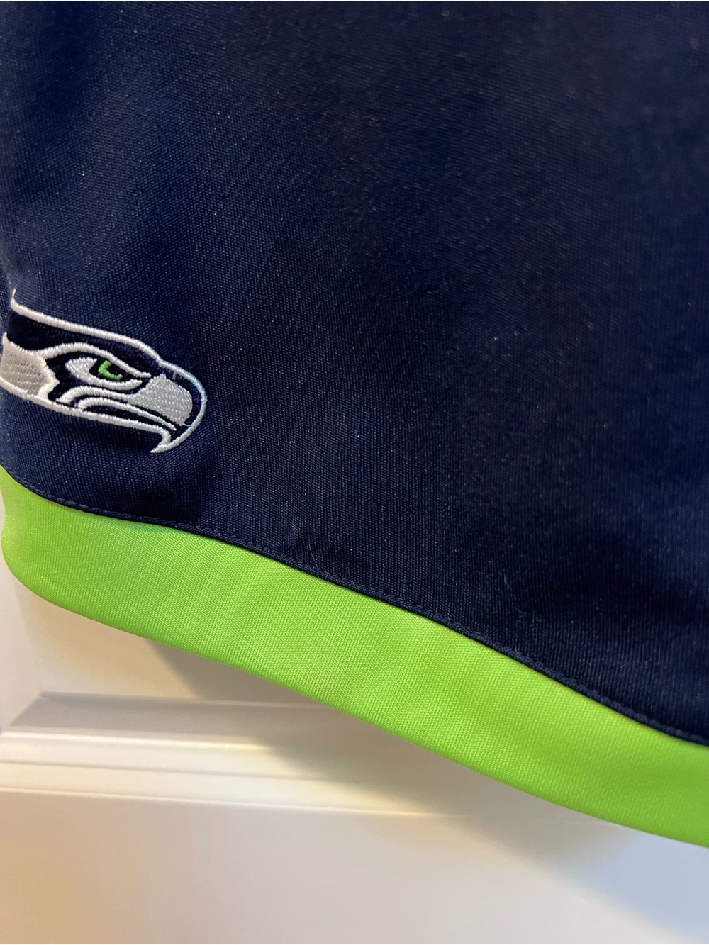Seattle Seahawks Football Kids' Cheer Dress - Navy & Neon Green Size Small / 4 - Picture 4 of 5